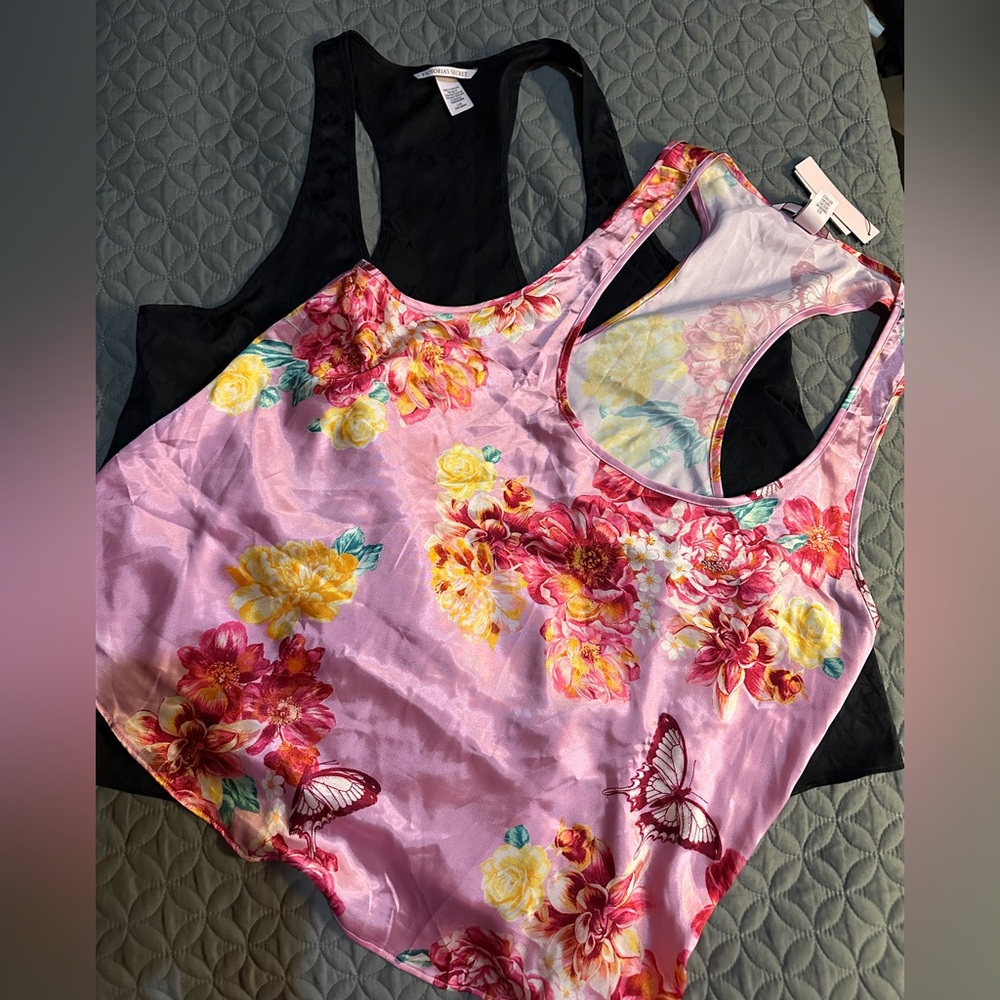 Victoria's Secret Pink and Yellow Floral Tank